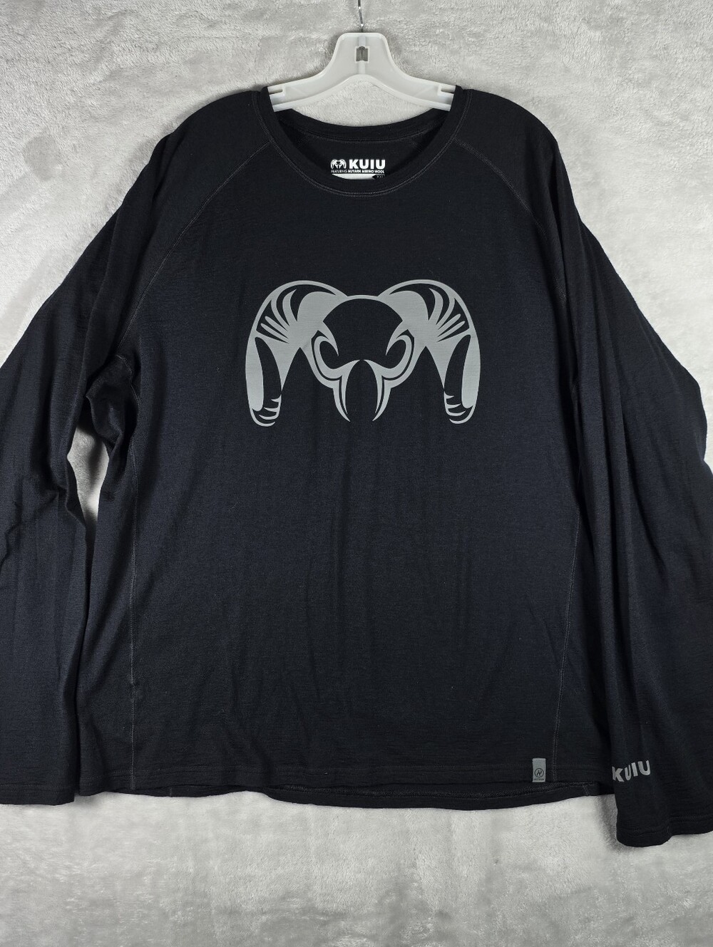 Kuiu 125 Nuyarn Merino Wool Base Layer Mens 2XL XXL Black Long Sleeve Shirt